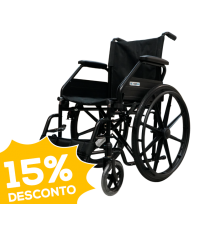 Cadeira de Rodas Manual em Aço PC-21 – Dobrável e Autopropulsada