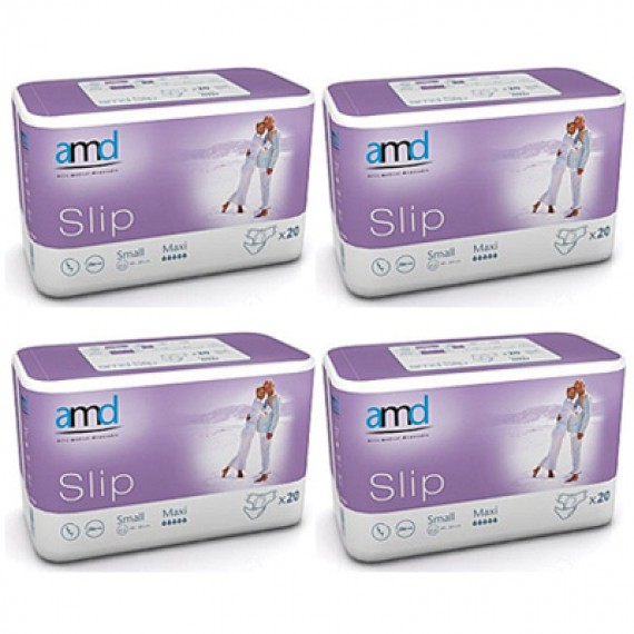 80uni. Fralda Amd Slip Maxi Tam.S (4 x 20uni.)