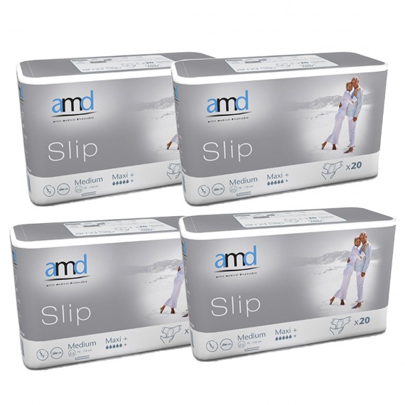 80uni. Fralda Amd Slip Maxi Plus Tam.M (4 x 20uni.)