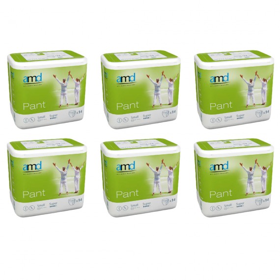 84uni. Fralda Cueca Amd Super Tam.S (6x14uni.)