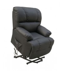 Cadeirão De Reclinação Elétrica Com Elevação , Massagem e Aquecimento Preto