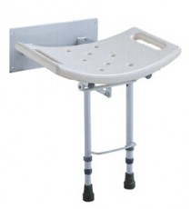 Assento de Duche Rebatível de Parede com Pés